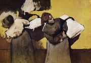 Edgar Degas Two Laundryman oil painting reproduction